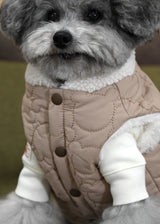 クマさんキルティングベスト BEIGE ベージュ M L LL