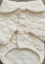 コットンキルティングジャケット IVORY アイボリー M L LL