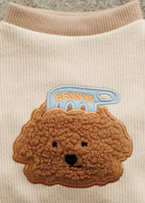 クマさんボアグッドモーニングTシャツ BEIGE ベージュ M L LL