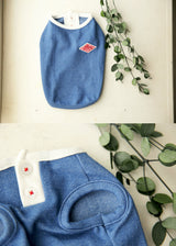 ヘンリーネックデニムカットソー S M L LL