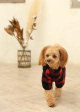 ブロックチェックボアジャケット RED M L LL 2XL