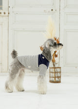 パターンボーダーカットソー NAVY M L LL 2XL