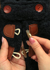 暖かボア ダッフルコート NAVY S M L XL