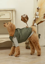 リバーシブル中綿キルティングボアベスト WHITE M L LL 2XL