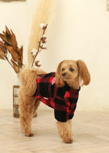 ブロックチェックボアジャケット RED M L LL 2XL