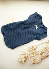 ランダムリブカットソー NAVY S M L LL