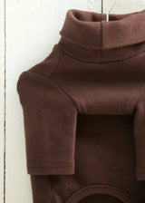 タートルネックカットソー BROWN M L LL 2XL