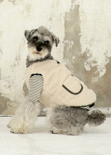 リバーシブル中綿キルティングボアベスト WHITE M L LL 2XL