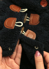 暖かボア ダッフルコート NAVY S M L XL