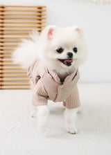 ポンポンパディングベスト BEIGE ベージュ M L LL