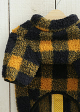 ブロックチェックボアジャケット YELLOW M L LL 2XL