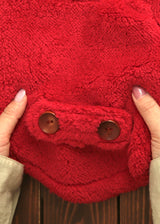 暖かボア ダッフルコート RED S M L XL