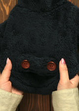 暖かボア ダッフルコート NAVY S M L XL