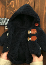 暖かボア ダッフルコート NAVY S M L XL