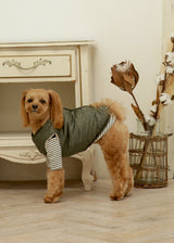 リバーシブル中綿キルティングボアベスト WHITE M L LL 2XL