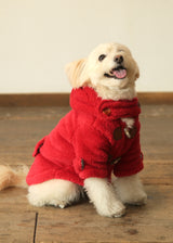 暖かボア ダッフルコート RED S M L XL