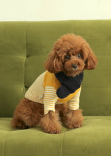 厚手ニットマフラー NAVY S L