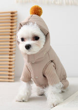 ポンポンパディングベスト BEIGE ベージュ M L LL