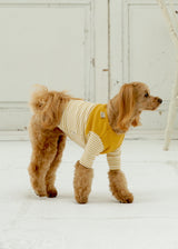 パターンボーダーカットソー MUSTARD M L LL 2XL