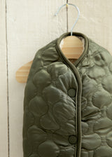 リバーシブル中綿キルティングボアベスト WHITE M L LL 2XL