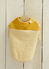 パターンボーダーカットソー MUSTARD M L LL 2XL