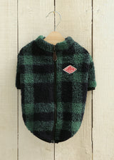 ブロックチェックボアジャケット GREEN M L LL 2XL