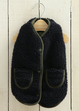 リバーシブル中綿キルティングボアベスト NAVY M L LL 2XL