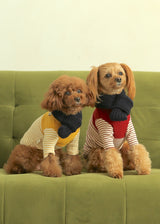 厚手ニットマフラー NAVY S L