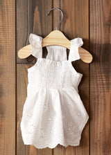 エンブロイダリーレースワンピース WHITE S M L LL