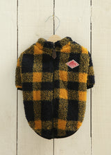 ブロックチェックボアジャケット YELLOW M L LL 2XL