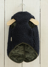 リバーシブル中綿キルティングボアベスト NAVY M L LL 2XL