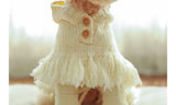 ポンチョニットコート IVORY アイボリー M L LL