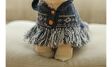 ポンチョニットコート NAVY ネイビー M L LL