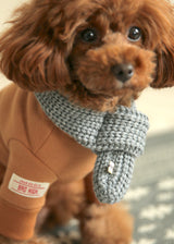 厚手ニットマフラー GRAY S L