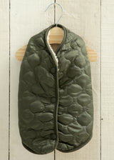 リバーシブル中綿キルティングボアベスト WHITE M L LL 2XL