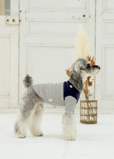 パターンボーダーカットソー NAVY M L LL 2XL