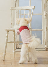 パターンボーダーカットソー RED M L LL 2XL