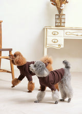 タートルネックカットソー BROWN M L LL 2XL