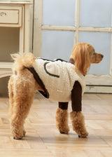 リバーシブル中綿キルティングボアベスト WHITE M L LL 2XL