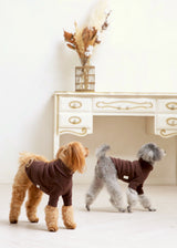 タートルネックカットソー BROWN M L LL 2XL