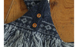 ポンチョニットコート NAVY ネイビー M L LL