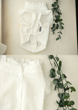 刺繍フリルブラウス S M L LL