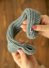 厚手ニットマフラー GRAY S L