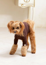 タートルネックカットソー BROWN M L LL 2XL