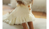 ポンチョニットコート IVORY アイボリー M L LL
