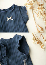 ランダムリブカットソー NAVY S M L LL