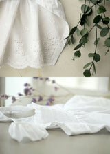 エンブロイダリーレースワンピース WHITE S M L LL