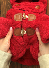 暖かボア ダッフルコート RED S M L XL